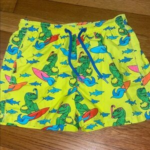 MC2 Saint Barth Kids Dinosaur Print Swim Shorts - Yellow
